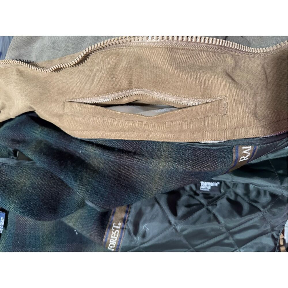 Rainforest tan thermolite active jacket leather collar L - Picture 7 of 16